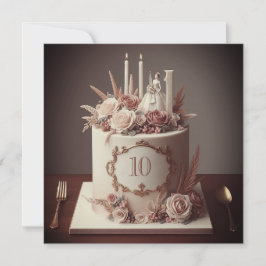 INVITACIÓN CAMBIO DE ANIVERSARIO BODA EDITABLE SOFISTICADO