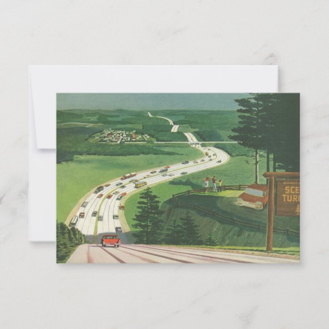 Invitación Cambio de dirección de antiguas carreteras escénic (Anverso)