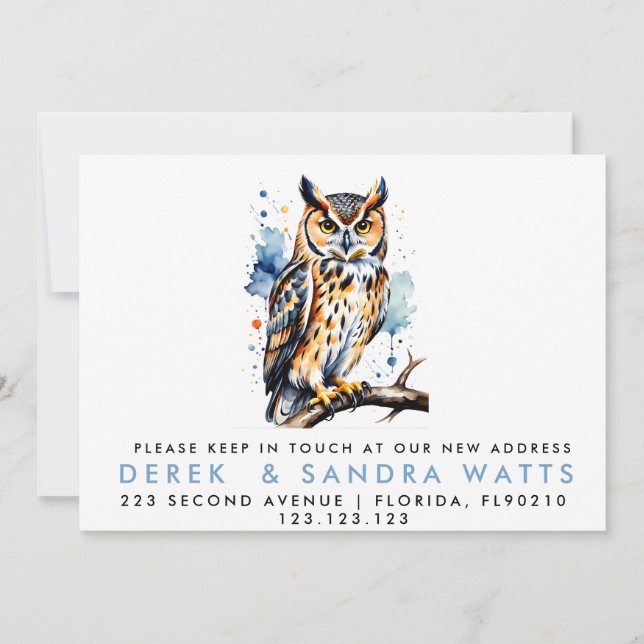 Invitación cambio de dirección que hemos movido el búho de in (Anverso)