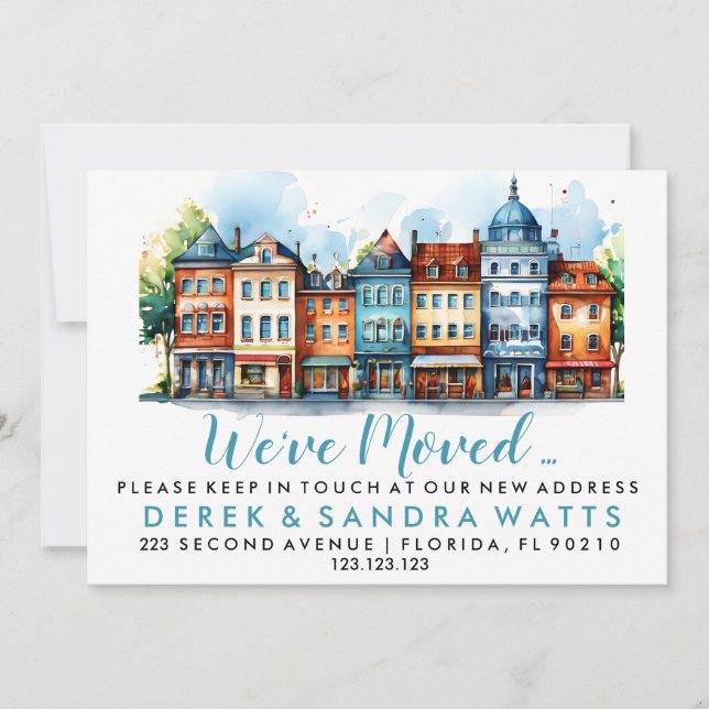 Invitación Cambio de dirección que hemos movido la calle (Anverso)