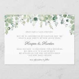 Invitación Cambio de fecha Boda de Eucalyptus