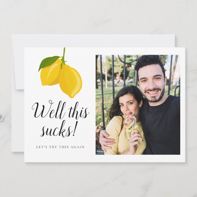 Invitación Cambio de fecha de boda Guardar la fecha Foto (Anverso)