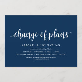 Invitación Cambio de planes, Boda Cambiar la fecha