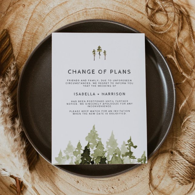 Invitación Cambio de planes de boda acuarela rústica de JENNA (Subido por el creador)