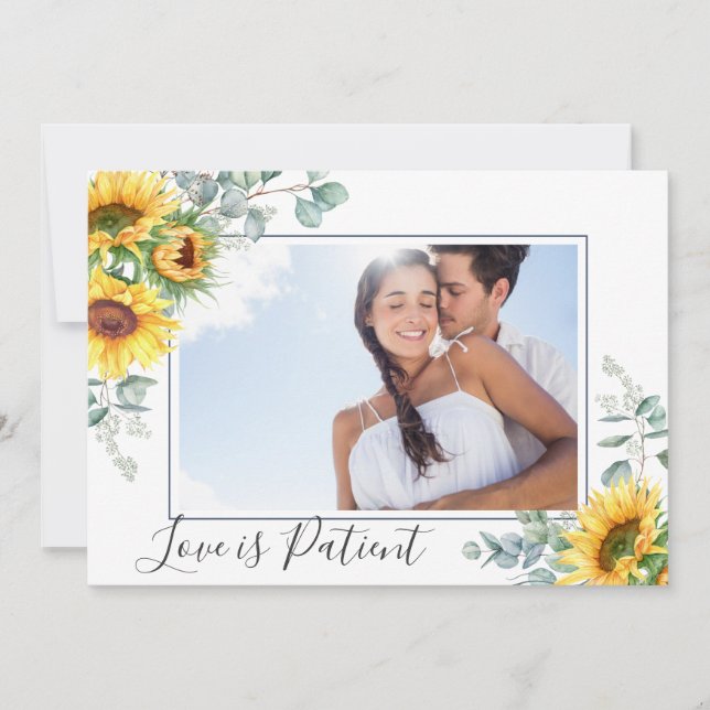 Invitación Cambio de planes El amor es un paciente pospuesto  (Anverso)