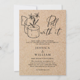 Invitación Cambio moderno de fecha posponed evento cancelado