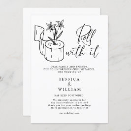 Invitación Cambio moderno de fecha posponed evento cancelado