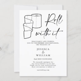 Invitación Cambio moderno de fecha posponed evento cancelado