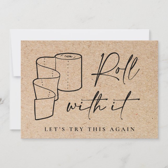 Invitación Cambio moderno de fecha posponed evento cancelado (Anverso)