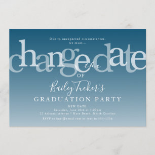 Invitación Cambio moderno en la fiesta de graduación del ómbr
