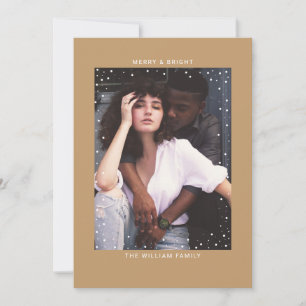 Invitación Camel Snowfall Feliz Navidad con foto