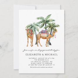 Invitación Camellos acuarelas Palm Trees Participación en el 