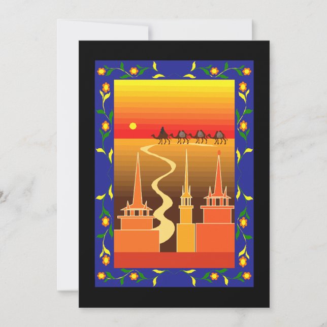 Invitación Camellos más allá de la ciudad (Anverso)