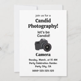 Invitación Camera Candid Photographer Photography