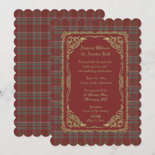 Invitación Cameron Lochiel Scottish Tartan