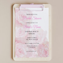 Camila Elegant Pink Rose Bridal Shower
