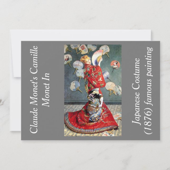 Invitación Camille Monet de Claude Monet en Japón (Anverso)