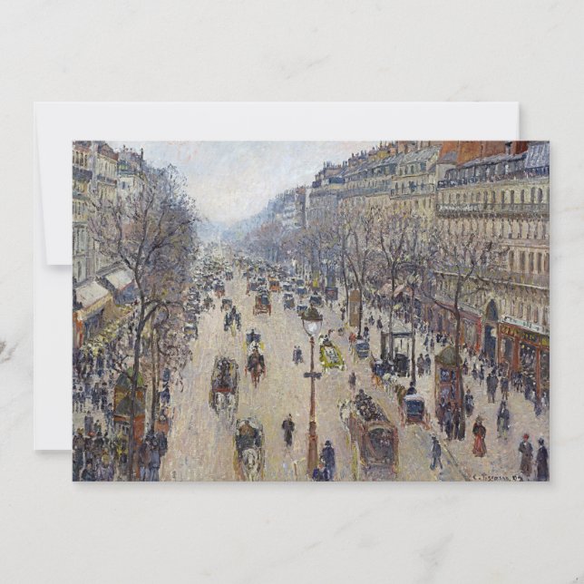 Invitación Camille Pissarro - Boulevard Montmartre, mañana (Anverso)