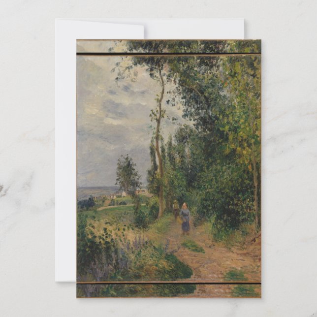Invitación Camille Pissarro - Côte des Grouettes, cerca de Po (Anverso)