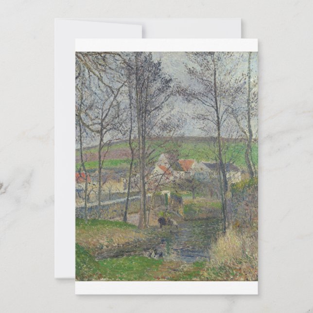 Invitación Camille Pissarro - Las orillas del Viosne en Osny (Anverso)