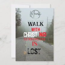 Camina con el cristiano sin fuerza perdida"