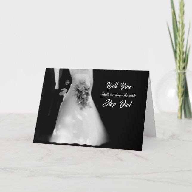 Invitación Camina hacia mí por el Aisle Step Dad Bridal Boda (Anverso)