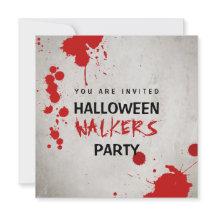 Caminantes zombis de Halloween manchados de sangre