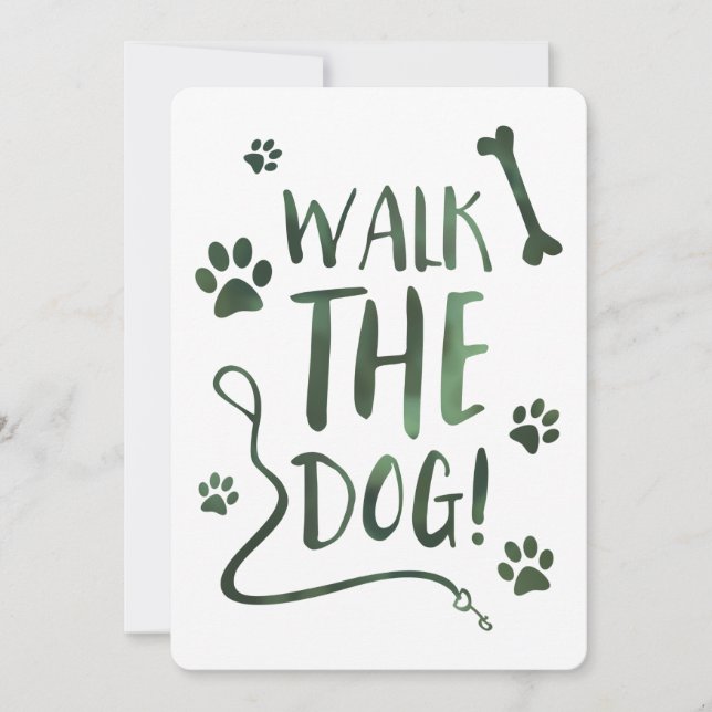 Invitación caminar al perro (Anverso)