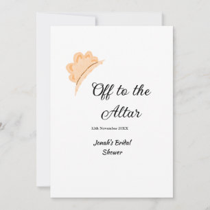 Invitación Camino al altar gorra naranja sombrero despedida d