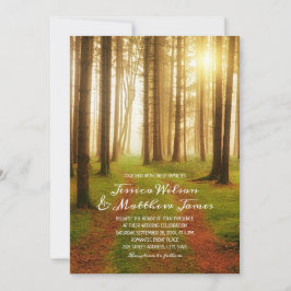 Invitación Camino de Árbol Forestal Rústico Boda de Campo de 