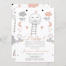 Invitación Camino de Baby Shower a la luna