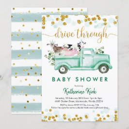 Invitación Camino de granjas a través de Baby Shower