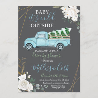Invitación Camino De Invierno De Baby Shower