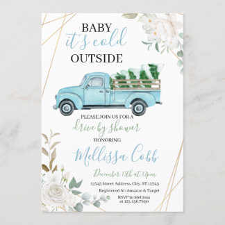 Invitación Camino De Invierno De Baby Shower