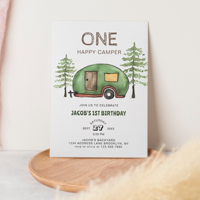 Invitación Camión Cute Woodland Feliz Cumpleaños de los Niños (Subido por el creador)