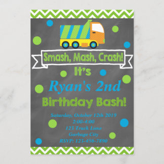 Invitación Camión de basura