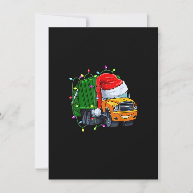 Invitación Camión de basura enciende a Navidades camiones de  (Anverso)