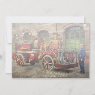 Invitación Camión de bomberos - Un camión bomba eléctrico 190