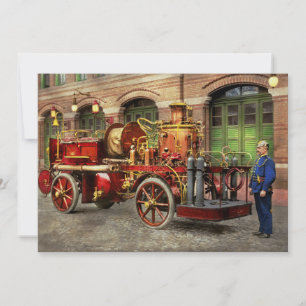 Invitación Camión de bomberos - Un camión bomba eléctrico 190