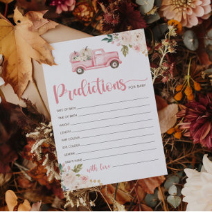 Invitación Camión De Calabaza Predicción De Baby Shower Para 