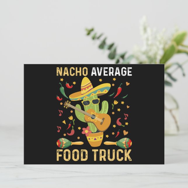 Invitación Camión de comida del chef Nacho promedio del Cinco (Anverso de pie)