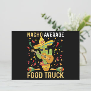 Invitación Camión de comida promedio Nacho chef del Cinco De 