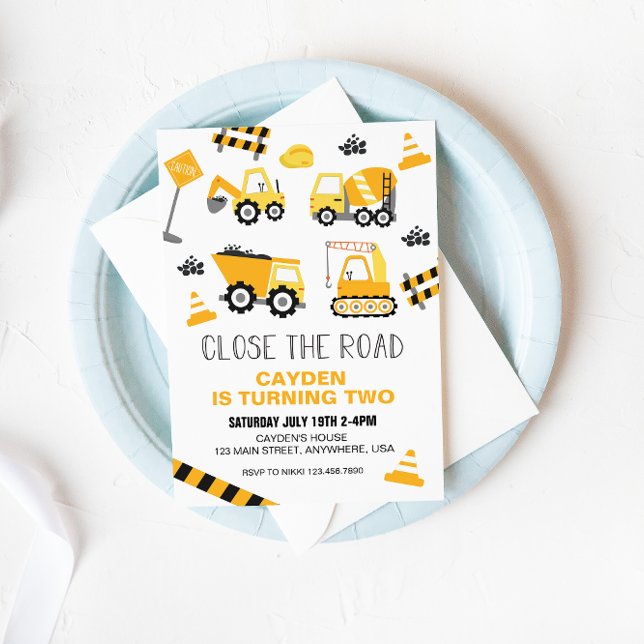 Invitación Camión de Construcción Cumpleaños (Subido por el creador)