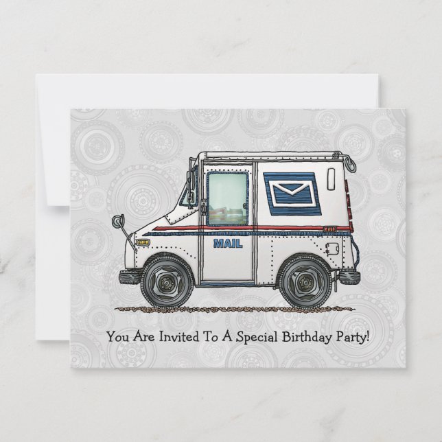 Invitación Camión de correo (Anverso)