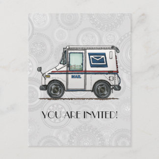 Invitación Camión de correo lindo