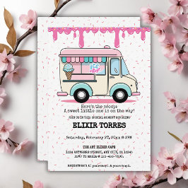 Invitación Camión de crema de hielo Dispersa Baby Shower