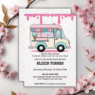 Invitación Camión de crema de hielo Dispersa Baby Shower