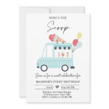 Camión de Crema de Hielo Invito a Boy Scoop