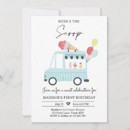 Invitación Camión de Crema de Hielo Invito a Boy Scoop
