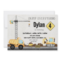 Camión de cumpleaños de construcción